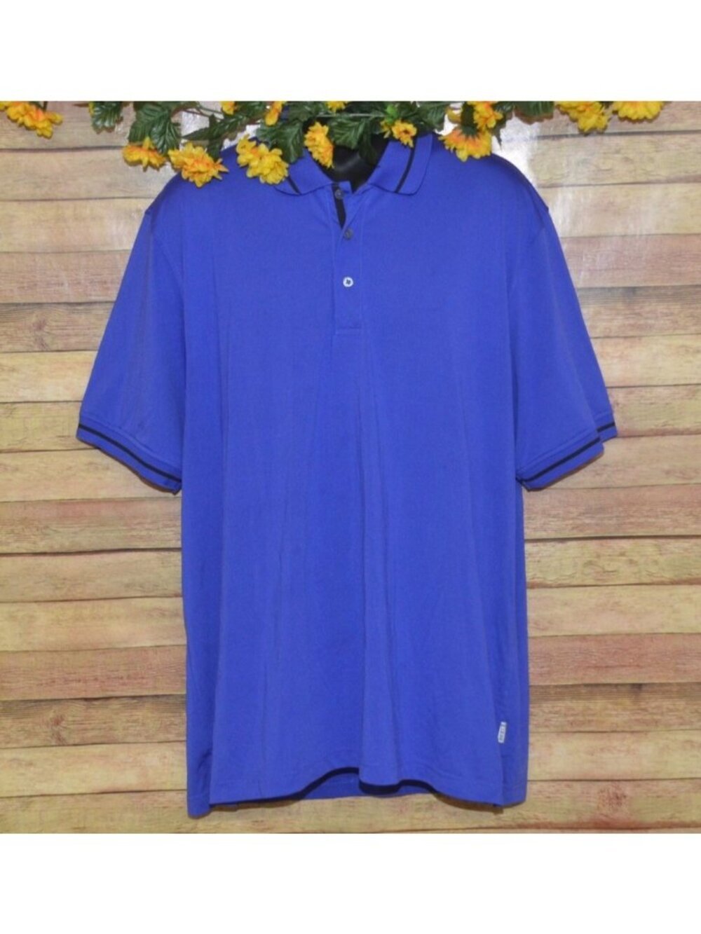IZOD X-Treme Function Golf Men's Size XXL Blue Pullover Polo Shirt 1/4 Button Up